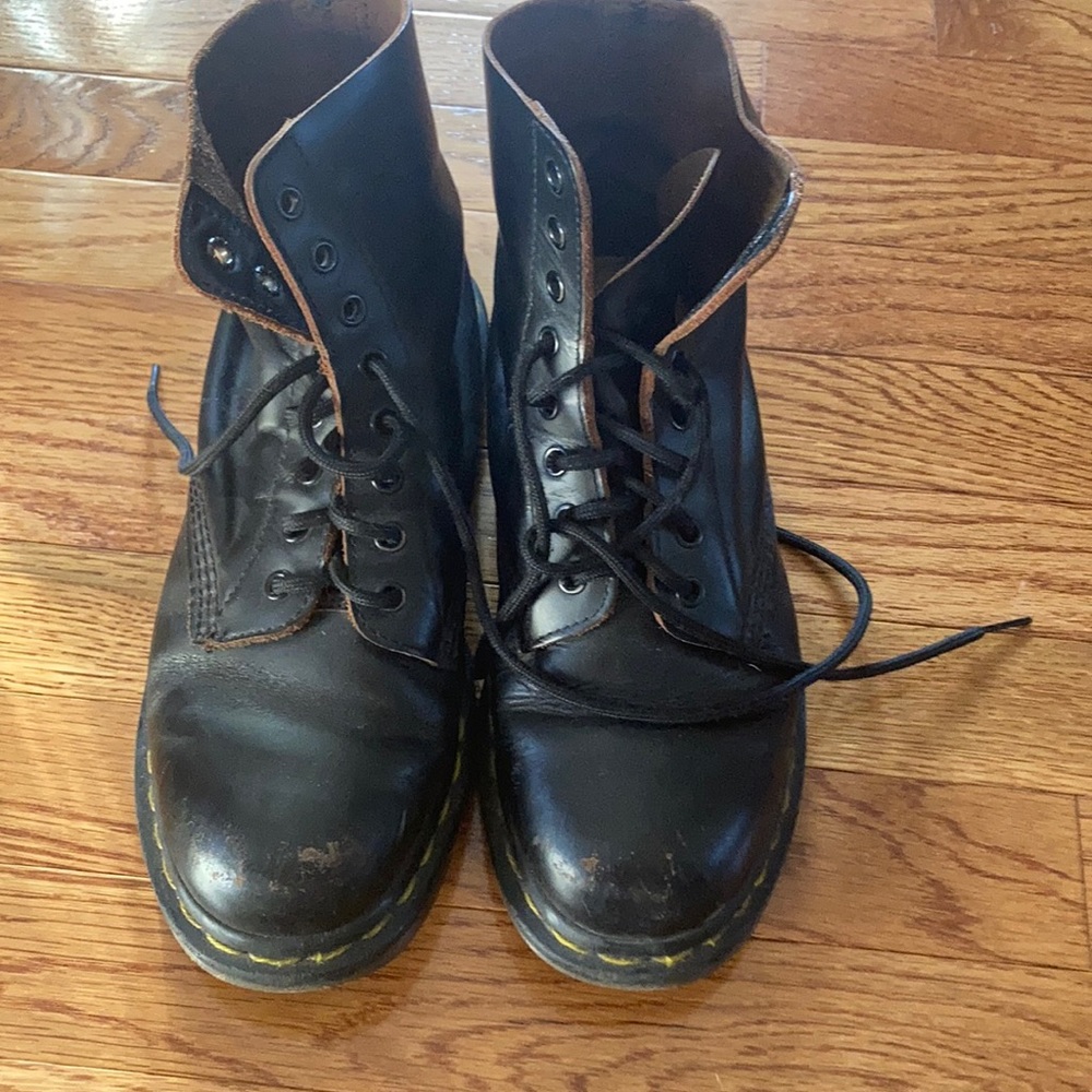 EXTREMELY well-loved leather Doc Marten boots